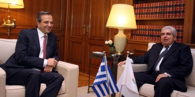 Το θέμα της ΑΟΖ στη συνάντηση Σαμαρά – Χριστόφια