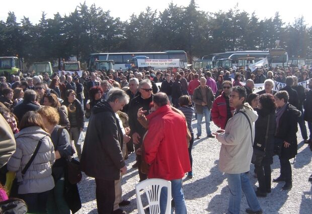 Διαμαρτυρία για τη διέλευση του αγωγού TAP από καλλιεργήσιμες εκτάσεις