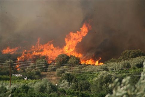 Μεγάλη φωτιά στη Ζάκυνθο