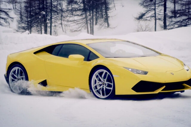 ΒΙΝΤΕΟ. Οδηγώντας μια Lamborghini στο χιόνι και τον πάγο