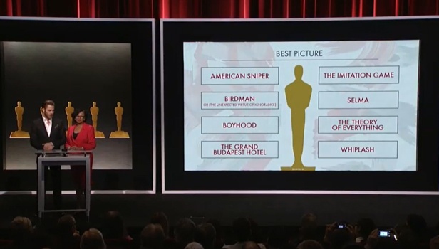 Oscars 2015: Αυτές είναι οι υποψηφιότητες