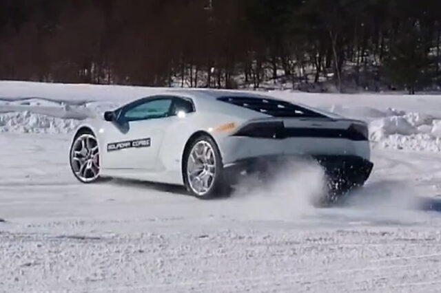 Βίντεο: Ντριφτάροντας στο χιόνι με μια Lamborghini Huracan