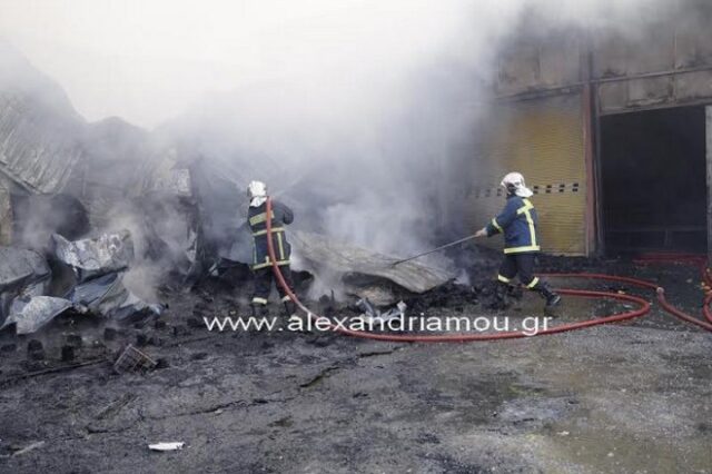 Πέλλα: Φωτιά κατέστρεψε ολοσχερώς διαλογητήριο φρούτων