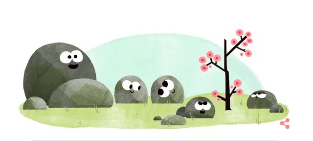 To Google Doodle καλωσορίζει την άνοιξη