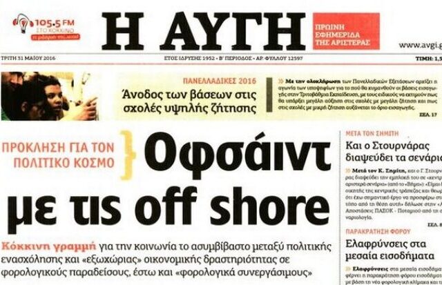 Καταγγελίες ΝΔ για συμμετοχή offshore στην Αυγή με 2,93%