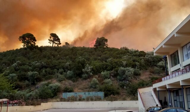 Σε ύφεση πλέον η φωτιά στον Ν. Μαρμαρά Χαλκιδικής