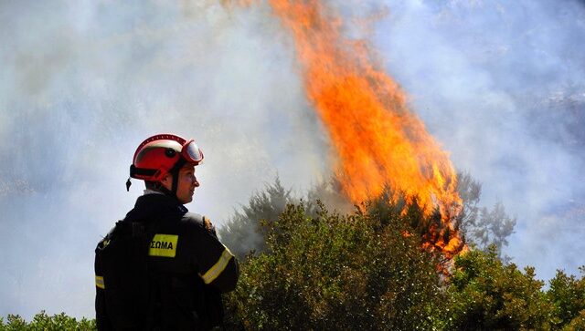 Σε ύφεση η πυρκαγιά στην Κάρυστο