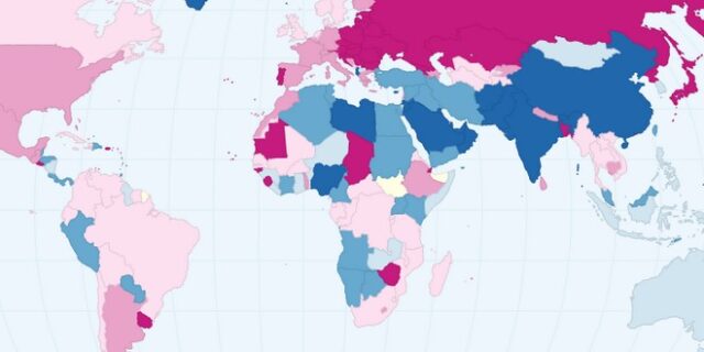 Χάρτης: Τελικά, είναι μεγαλύτερος ο γυναικείος πληθυσμός του πλανήτη;