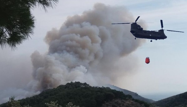 Μυτιλήνη: Ολονύχτια μάχη με τις φλόγες