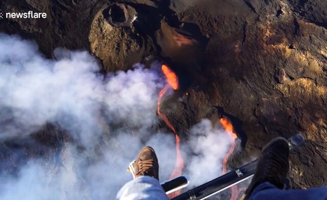 Piton de la Fournaise: Η έκρηξη του ηφαίστειου από ψηλά σε ένα μαγικό βίντεο