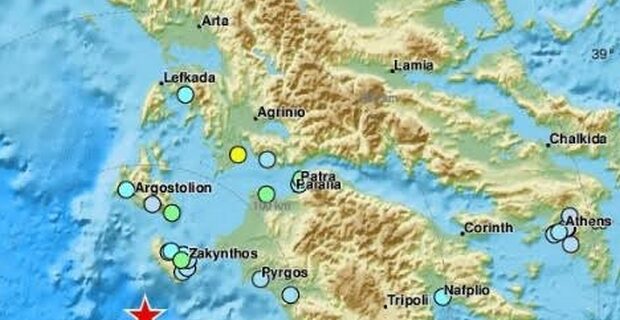 Σεισμός 6,4 ρίχτερ ανοιχτά της Ζακύνθου