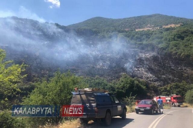 Καλάβρυτα: Φωτιά σε εξέλιξη στην περιοχή του Πεύκου