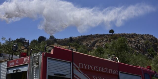 Ιπποκράτειος Πολιτεία: Άμεση επέμβαση σε φωτιά που ξέσπασε με δύο εστίες – Υποψίες εμπρησμού