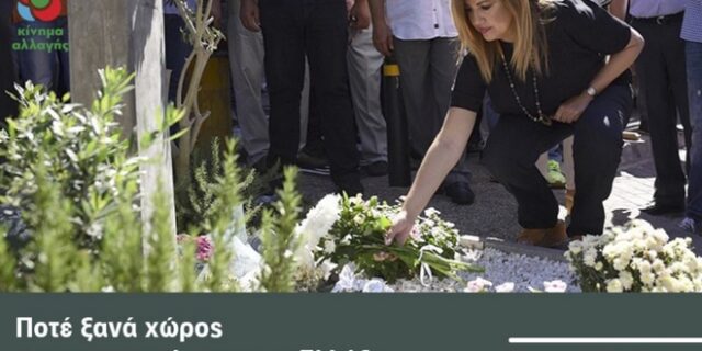 Γεννηματά για Φύσσα: Δεν αρκεί η ανάμνηση, οι δολοφόνοι του δεν έχουν καταδικαστεί ακόμα