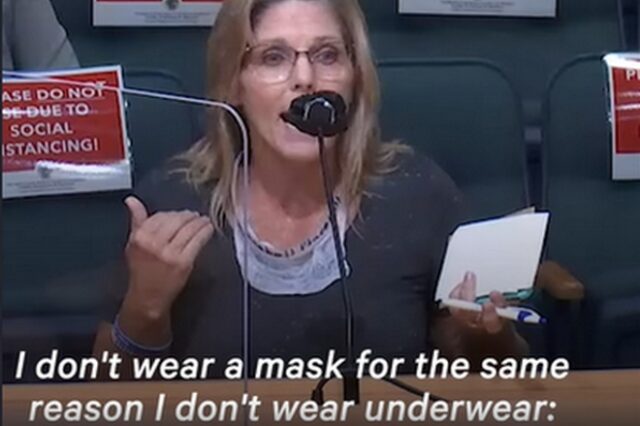 “Δεν φοράω μάσκα για τον ίδιο λόγο που δεν φοράω εσώρουχο”: Η απίστευτη αιτιολογία Αμερικανίδας