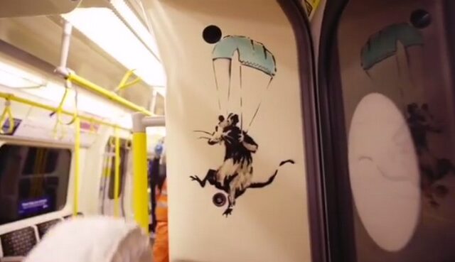 Παρέμβαση Banksy στο μετρό του Λονδίνου για τον κορονοϊό: “I Get Lockdown But I Get Up Again”