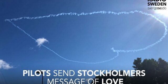 Σουηδία: Ο ουρανός της Στοκχόλμης γέμισε με καρδιές για τα θύματα του κορονοϊού