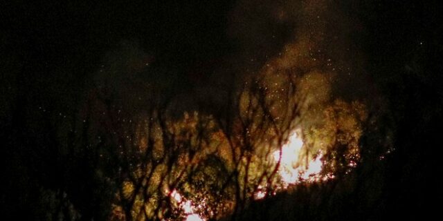 Φωτιά στη Μάνη: Μήνυμα του ”112” στους κατοίκους να βρίσκονται σε επιφυλακή