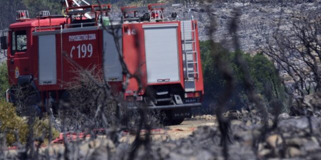 Σε ύφεση η φωτιά στην Κάντια Ναυπλίου