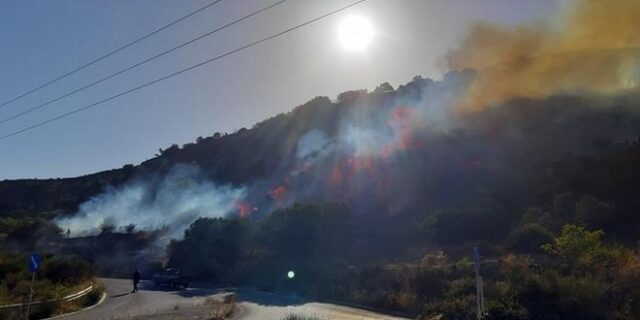 Φωτιά στην Αγία Βαρβάρα Ηρακλείου