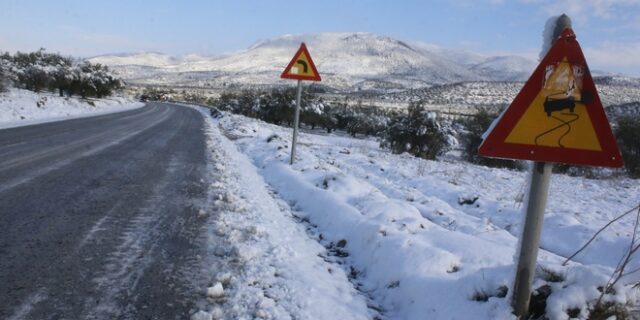 Κακοκαιρία Μήδεια: Διακοπή κυκλοφορίας στην Εθνική οδό Αθηνών – Λαμίας