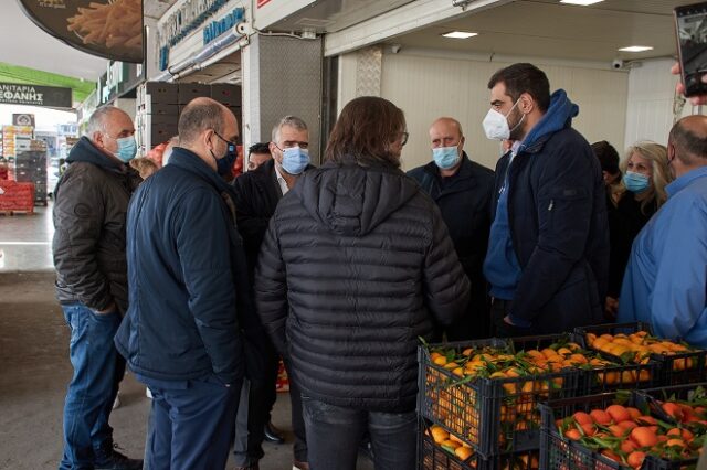 Επίσκεψη της Νέας Δημοκρατίας στην Κεντρική Λαχαναγορά Αθηνών στον Ρέντη