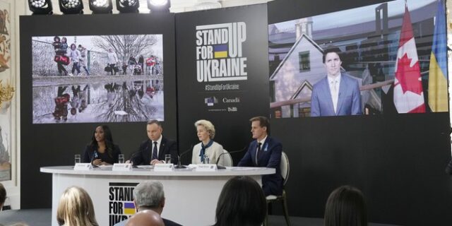 Φον ντερ Λάιεν: Πάνω από 10 δισ. ευρώ συγκεντρώθηκαν για την Ουκρανία σε διάσκεψη δωρητών