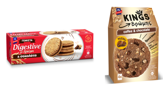 Νέα απολαυστικά μπισκότα Αλλατίνη: Digestive με βρώμη & γέμιση σοκολάτα και Soft Kings βρώμης Coffee & Chocolate