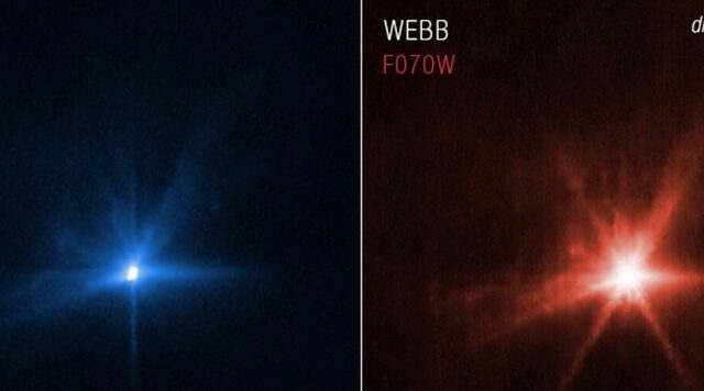 DART: Webb και Hubble φωτογράφισαν την πρόσκρουσή του στον αστεροειδή Δίμορφο