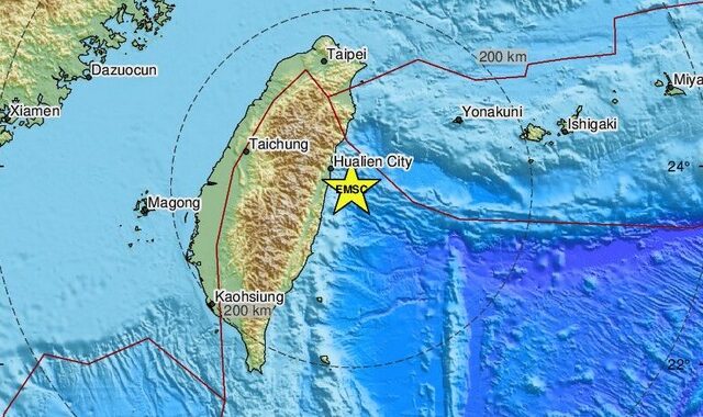 Ταϊβάν: Σεισμός 6,2 Ρίχτερ με μικρό εστιακό βάθος στη Χουάλιεν