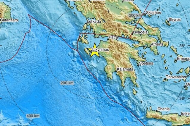 Σεισμός 3,7 Ρίχτερ δυτικά της Ηλείας