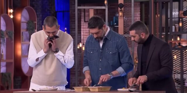 Masterchef: Αμηχανία στο πλατό – Ο Κοντιζάς έφτυσε το ψαρονέφρι του Πορφύρη