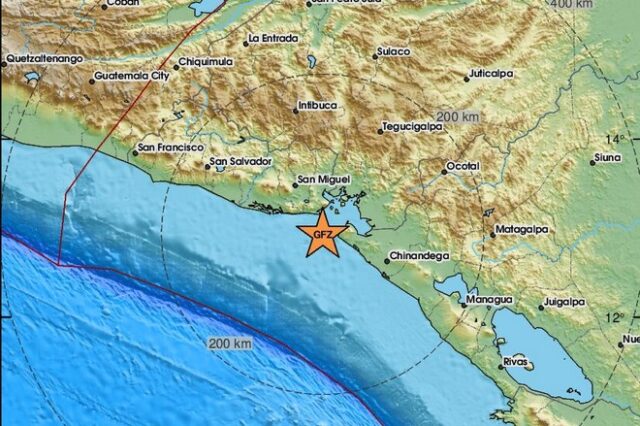 Ισχυρός σεισμός 6,5 Ρίχτερ στο Ελ Σαλβαδόρ – Αισθητός στο μεγαλύτερο μέρος της κεντρικής Αμερικής