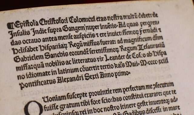 Επιστολή του Κολόμβου επέστρεψε στην Ιταλία