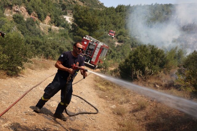 Φωτιά στην περιοχή Μελία στην Αλεξανδρούπολη