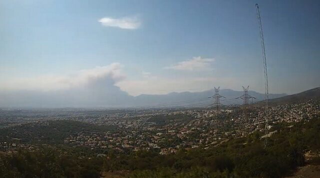 Timelapse βίντεο: Η εξέλιξη της φωτιάς στην Πάρνηθα