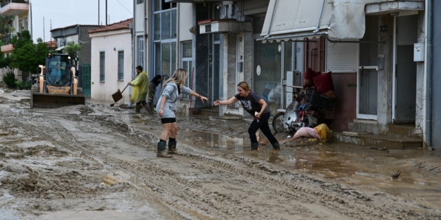 Καταστροφές από πλημμύρα στον Βόλο