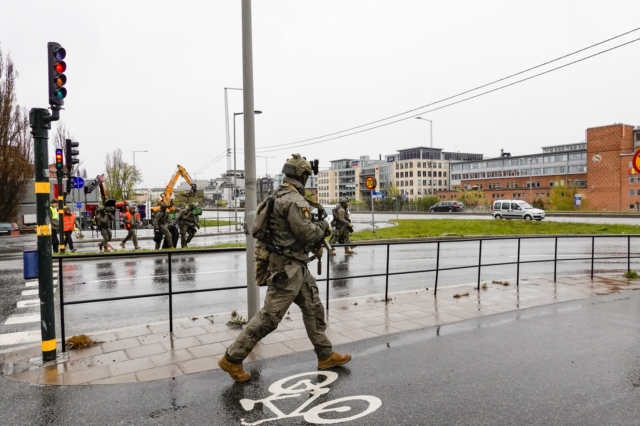 Αστυνομικές δυνάμεις στους δρόμους της Στοκχόλμης