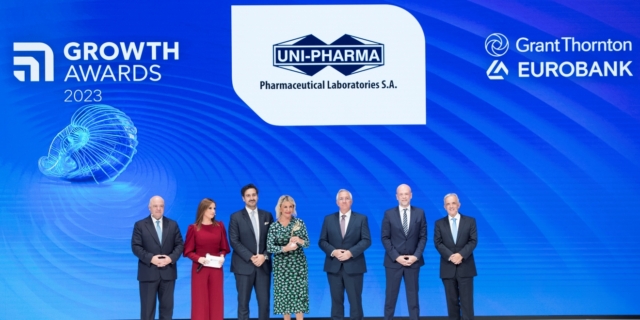 Η UNI-PHARMA SA, στις 6 Growth Winner στα βραβεία GROWTH AWARDS 2023