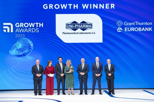 Η UNI-PHARMA SA, στις 6 Growth Winner στα βραβεία GROWTH AWARDS 2023