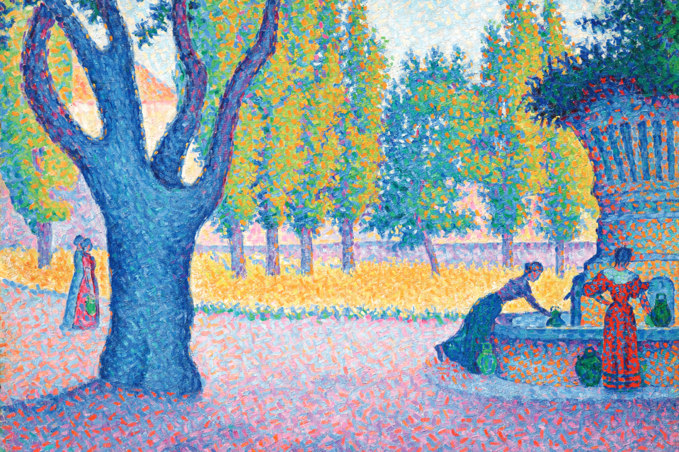 Paul Signac (1863-1935), Σαιν-Τροπέ. Κρήνη στην Πλας ντε Λις, 1895. Λάδι σε καμβά | 65 × 81 εκ. Ιδιωτική συλλογή