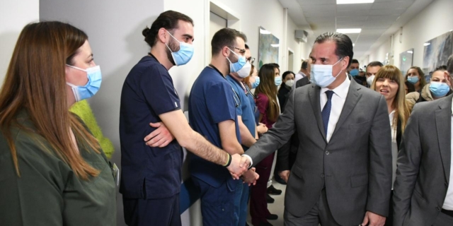 Ο υπουργός Υγείας Άδωνις Γεωργιάδης στα εγκαίνια της ΜΕΘ Αναπνευστικών Ασθενών της Κλινικής Αναπνευστικής Ανεπάρκειας του Γ.Ν.Θ. «Γεώργιος Παπανικολάου»,