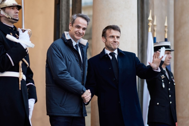 Ο Πρωθυπουργός Κυριάκος Μητσοτάκης στη διάσκεψη που διοργανώνει ο Πρόεδρος της Γαλλίας