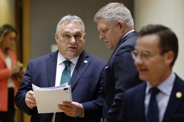 Ο Ούγγρος πρωθυπουργός, Βίκτορ Όρμπαν, στη Σύνοδο Κορυφής (1/2/2024)