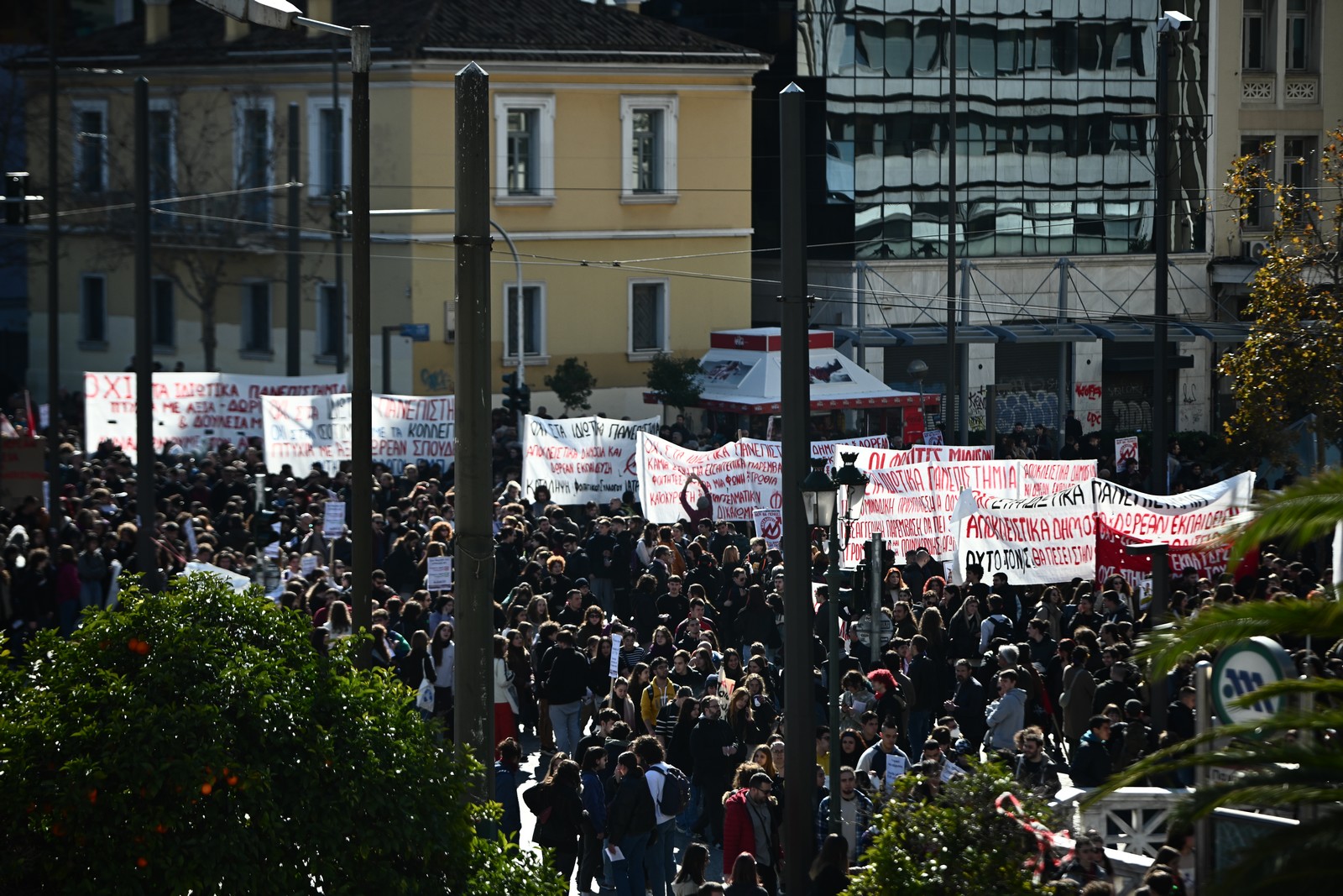 Πανεκπαιδευτικό συλλαλητήριο, κατά των μη κρατικών πανεπιστημίων