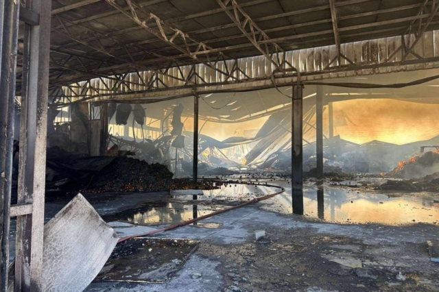 Φωτιά σε συσκευαστήριο εσπεριδοειδών στη Σκάλα Λακωνίας