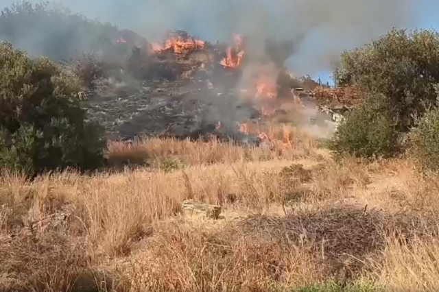 Κρήτη: Φωτιά εντός του οικισμού Μασταμπά Ηρακλείου