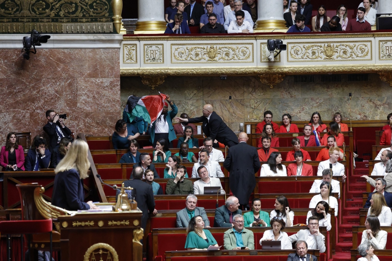 Γάλλοι βουλευτές με τα χρώματα της Παλαιστίνης