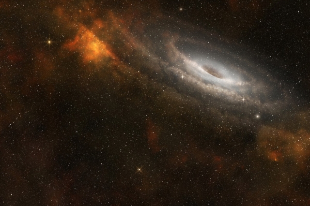 Μαύρη τρύπα στο κέντρο ενός σπειροειδούς γαλαξία