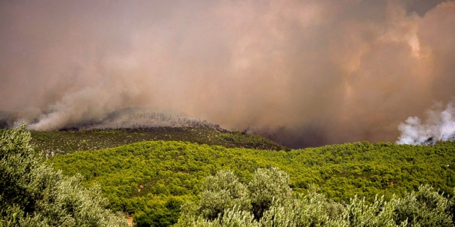 Φωτιά στην Εύβοια: Τεράστιο το πύρινο μέτωπο – Μπαράζ εκκενώσεων